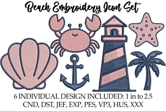 Beach Embroidery Icon Set: A Seller’s Review