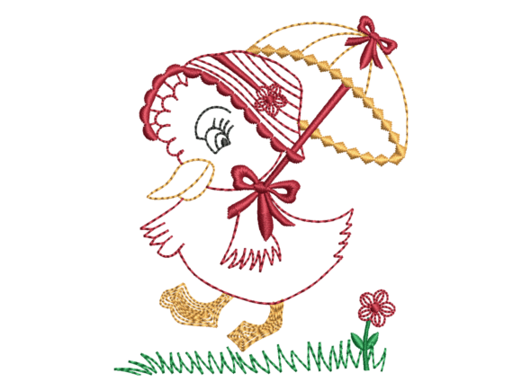 Cute Chick Umbrella Embroidery: A Seasonal Design Review