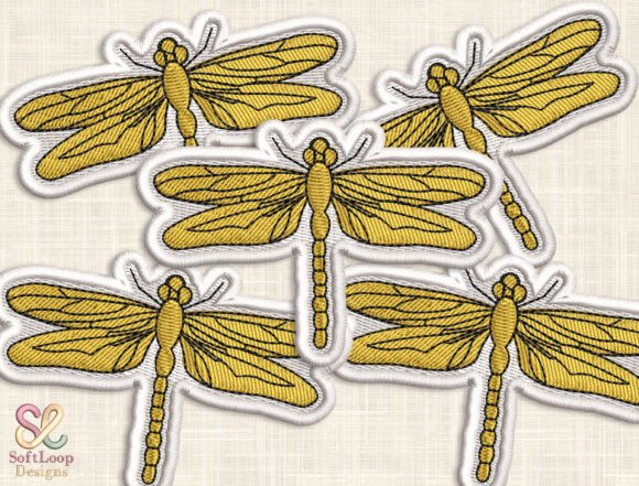 Golden Dragonfly Patch: A Holiday Embroidery Review