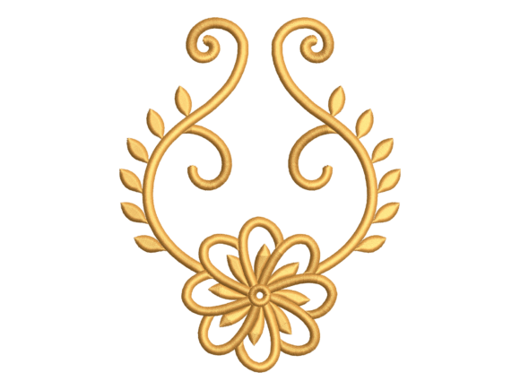 Ottoman Floral Scroll Motif: Elegant Embroidery