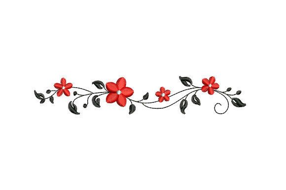 Red Flower Vine Embroidery: A Craft Fair Review