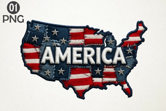 Review: America USA Map Patriotic Embroidery PNG