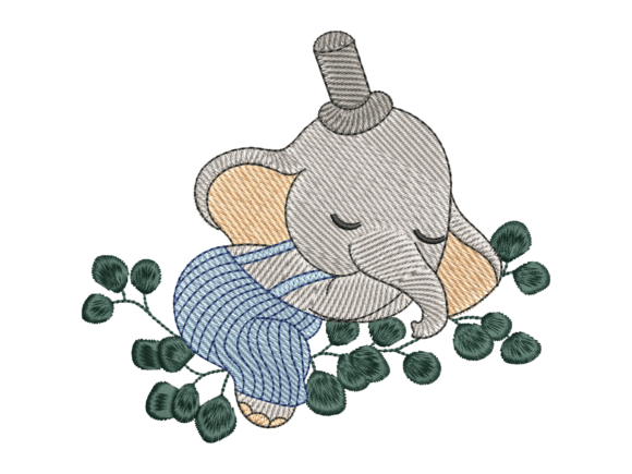 Sleeping Baby Elephant Embroidery: Boutique Review