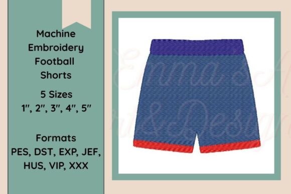 Soccer Shorts Embroidery Design for Etsy